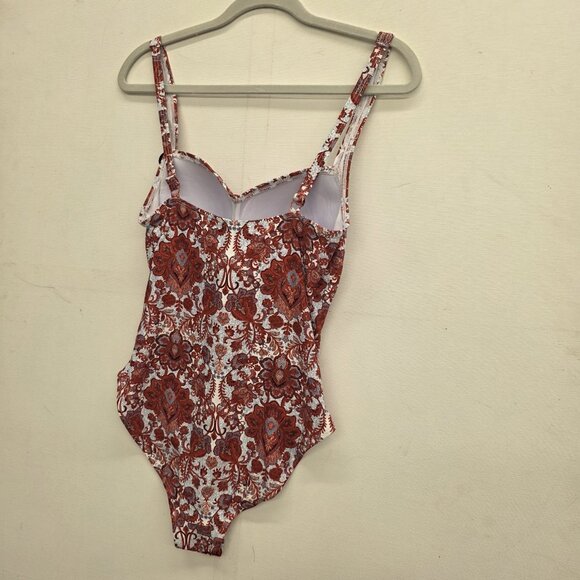 NEW Niptuck Women’s Sakina Floral Joanne One Piece Slimming Swimsuit size 8 Red - Picture 3 of 12